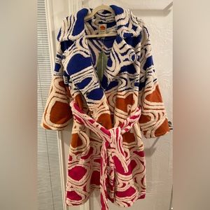 New with tags Farm Rio Colorful Hearts Fleece Coat